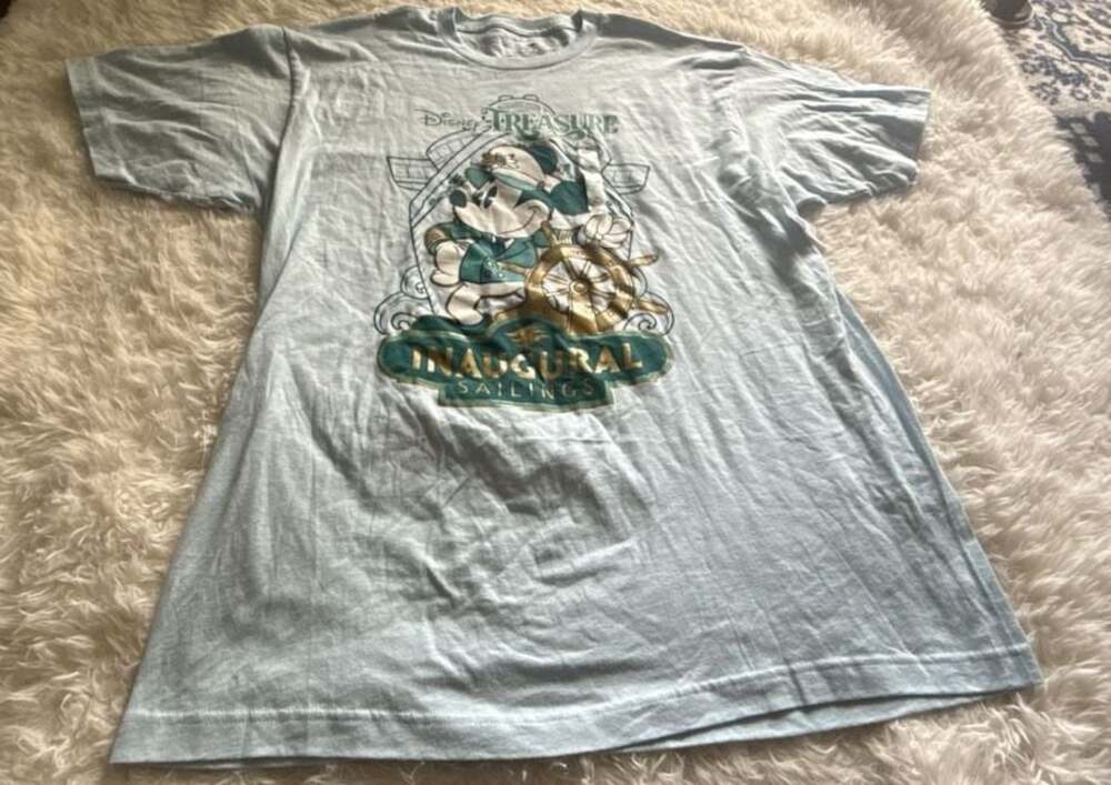 Disney Treasure Cruise Line Inaugural Sailings T-Shirt Mickey Mouse Captain Grap